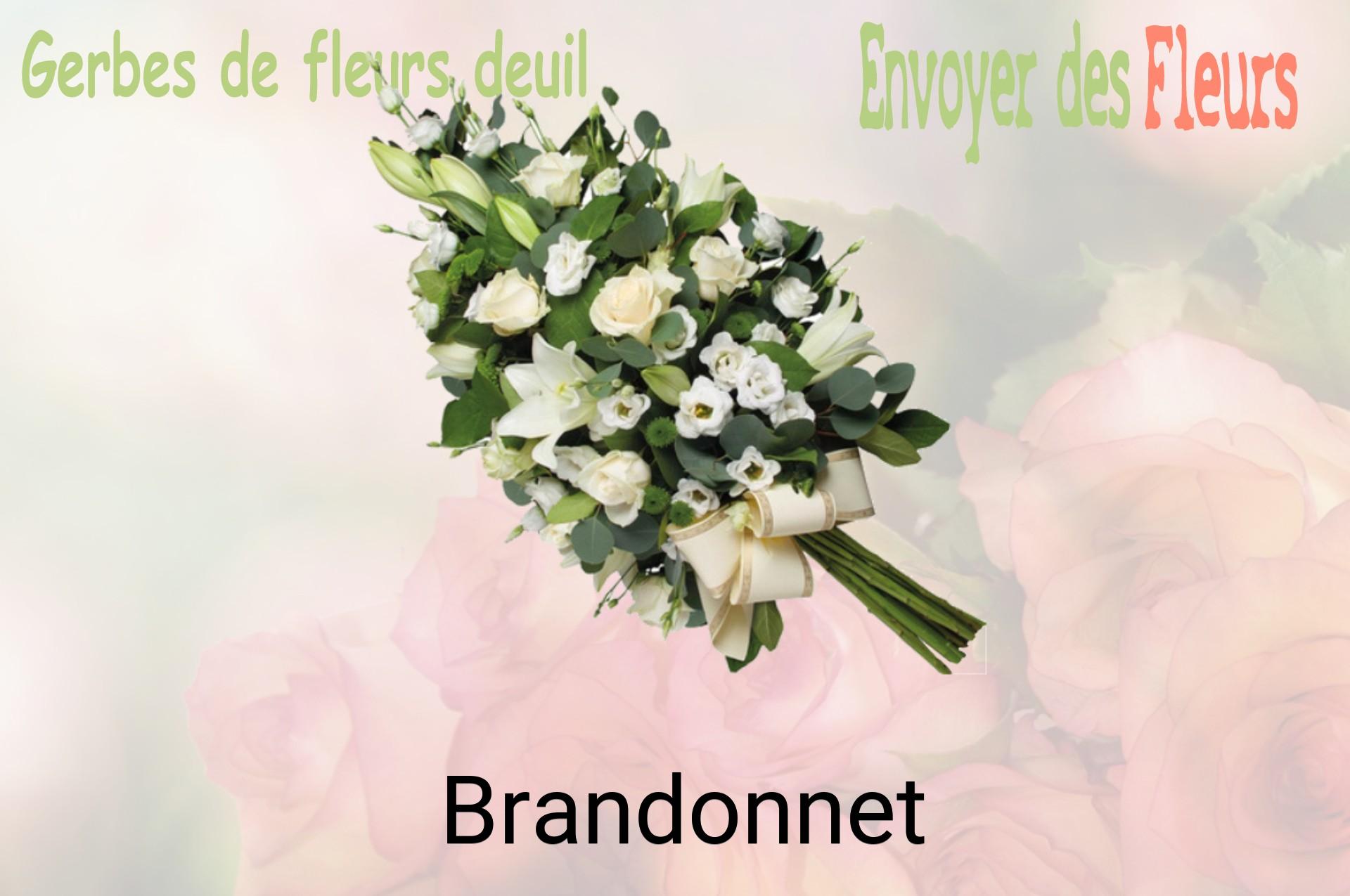 Gerbe de fleurs de deuil livrée à Brandonnet